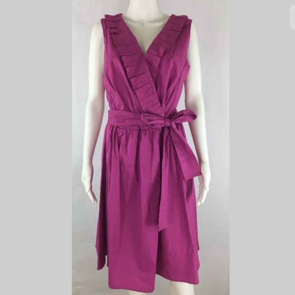Lane Bryant Belted Dress With Ruffle Detail